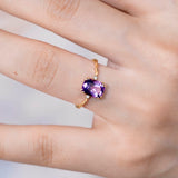 Amethyst and Diamond Ring