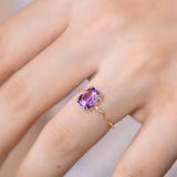 Amethyst and Diamond Ring