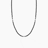 Black Spinel Necklace Silver