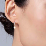 Pave Pearl Drop Earrings Rose Gold - Miwanna