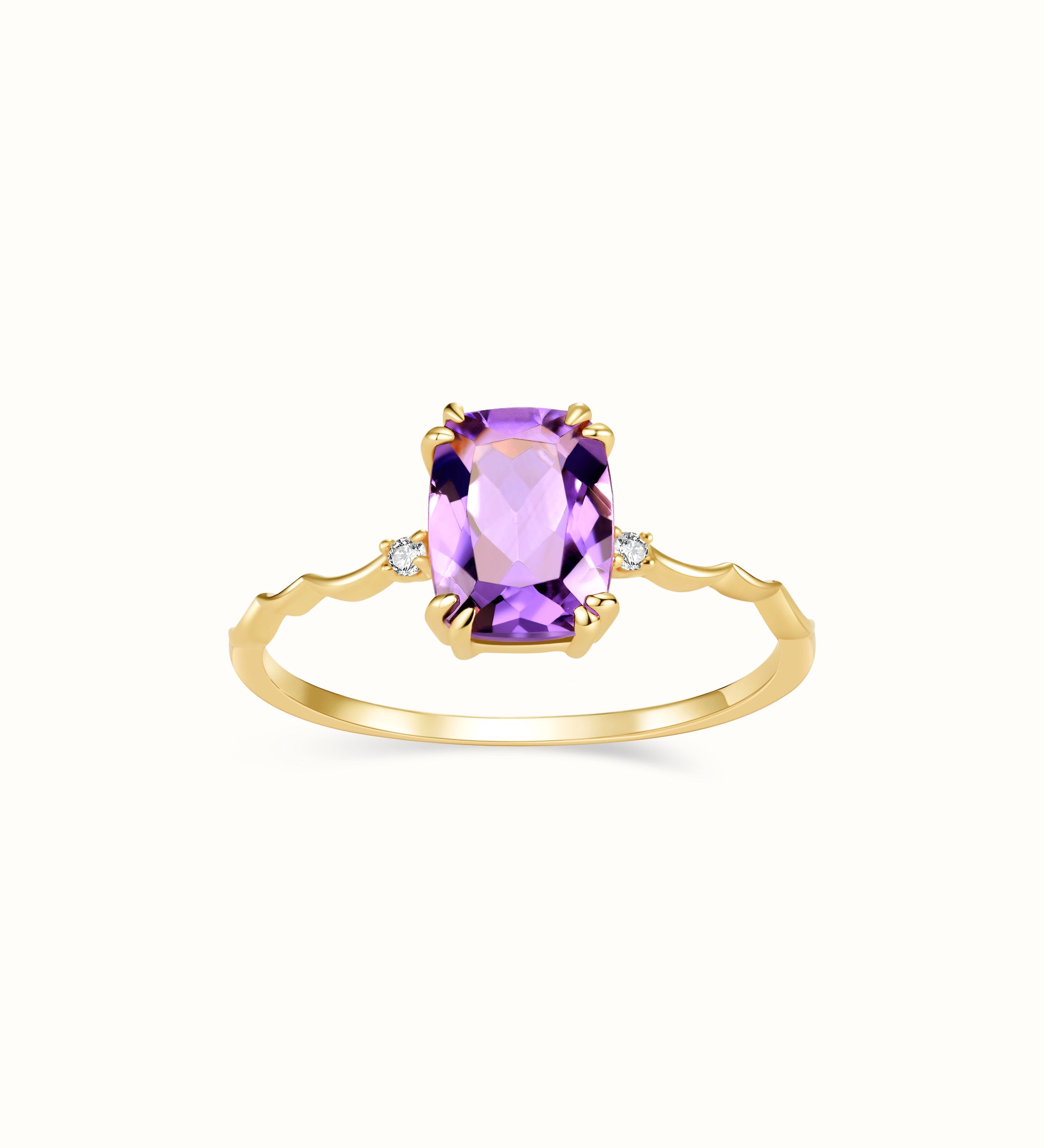 Amethyst and Diamond Ring