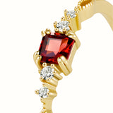Garnet Diamond ring