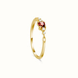 Garnet Diamond ring