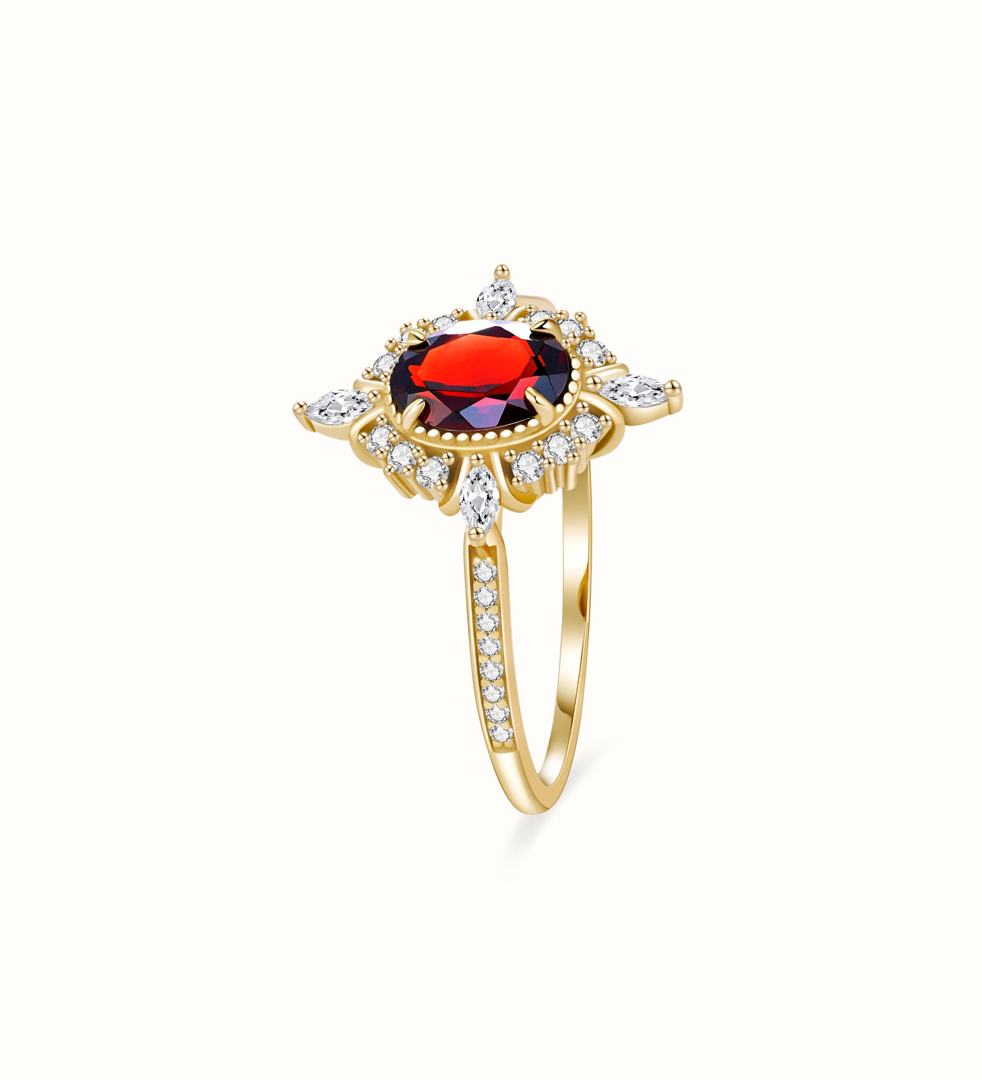Garnet Ring Vintage - Miwanna