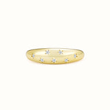 Angels Mossianite Dome Ring Gold