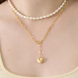 Paperclip Necklace With Heart