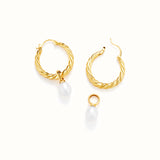 Pearl Drop Hoops