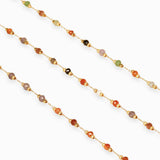 Rainbow Stone Station Necklace - Miwanna