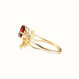 Garnet Heart Ring