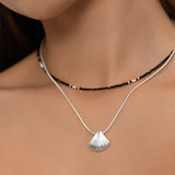 Seashell Necklace Silver