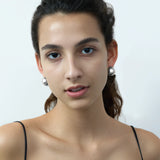 Dome Hoop Earrings Silver