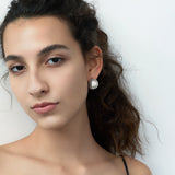 Dome Hoop Earrings Silver