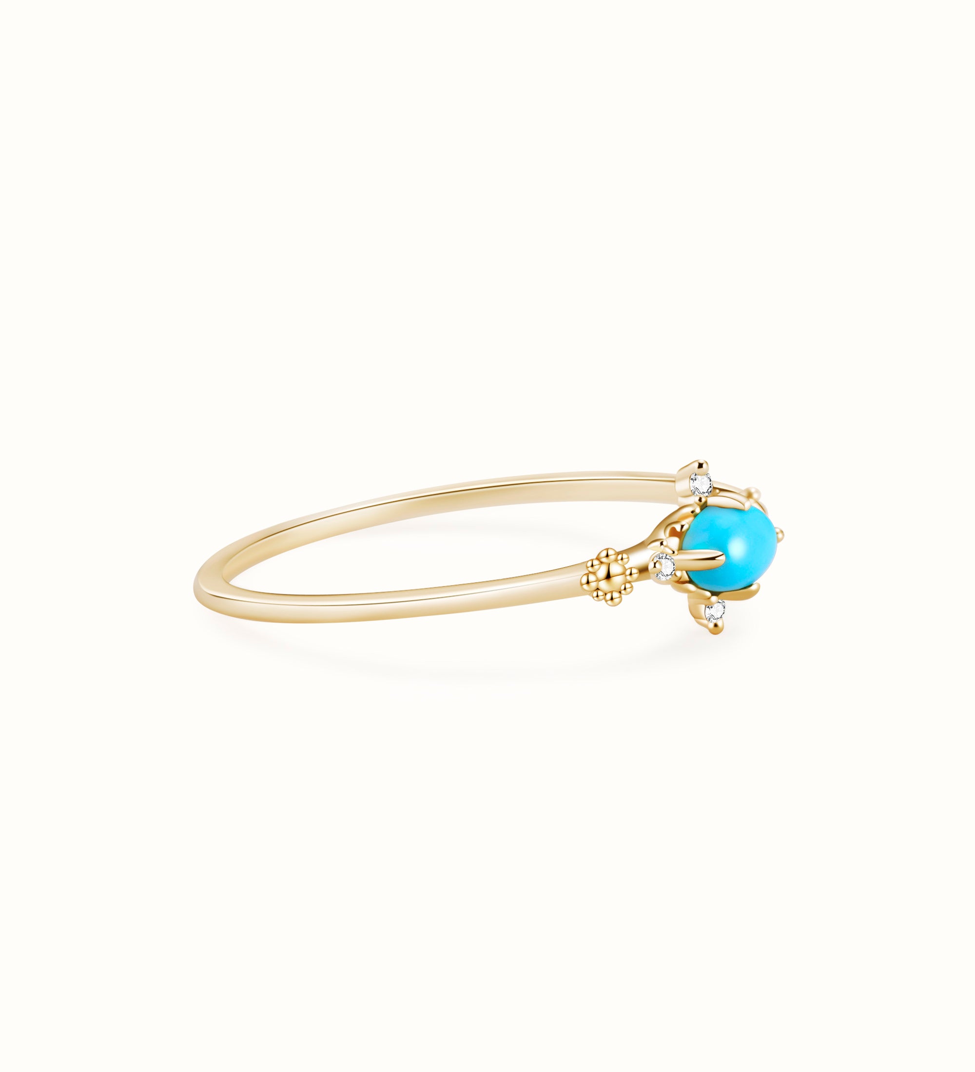 Gold Turquoise Ring - Miwanna 
