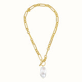 Large Baroque Pearl Toggle Necklace