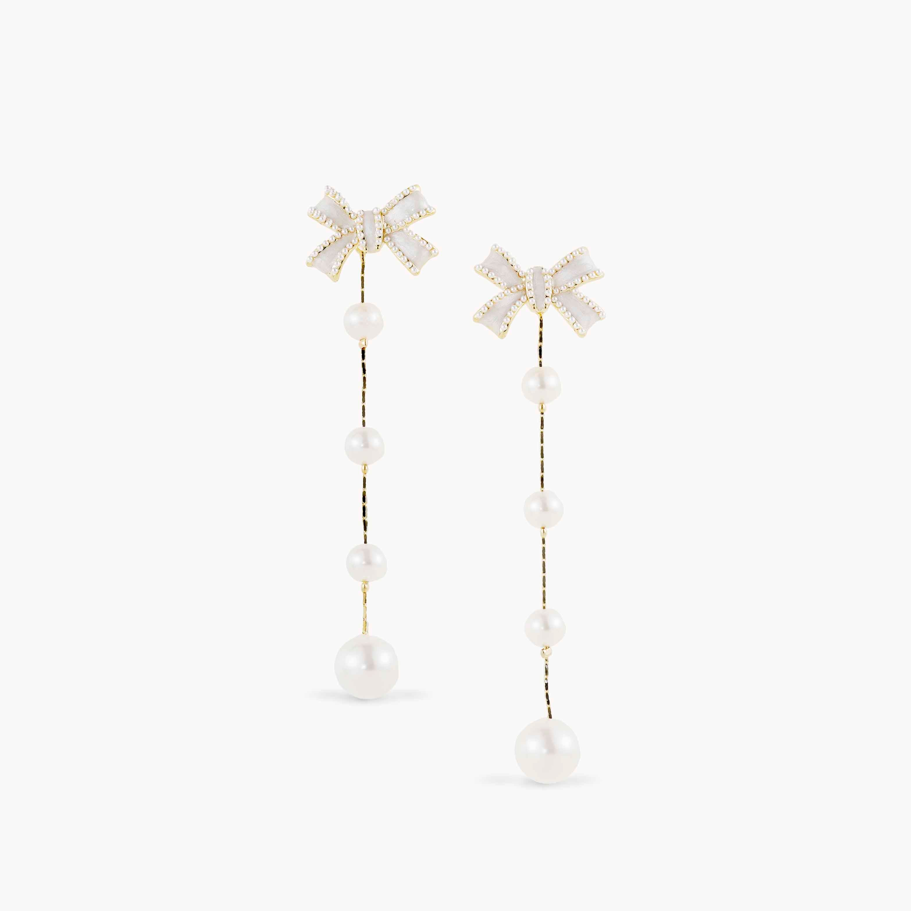 Gold Pearl Drop Earrings - Miwanna