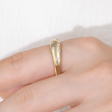 Angels Mossianite Dome Ring Gold