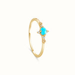 Gold Turquoise Ring Miwanna
