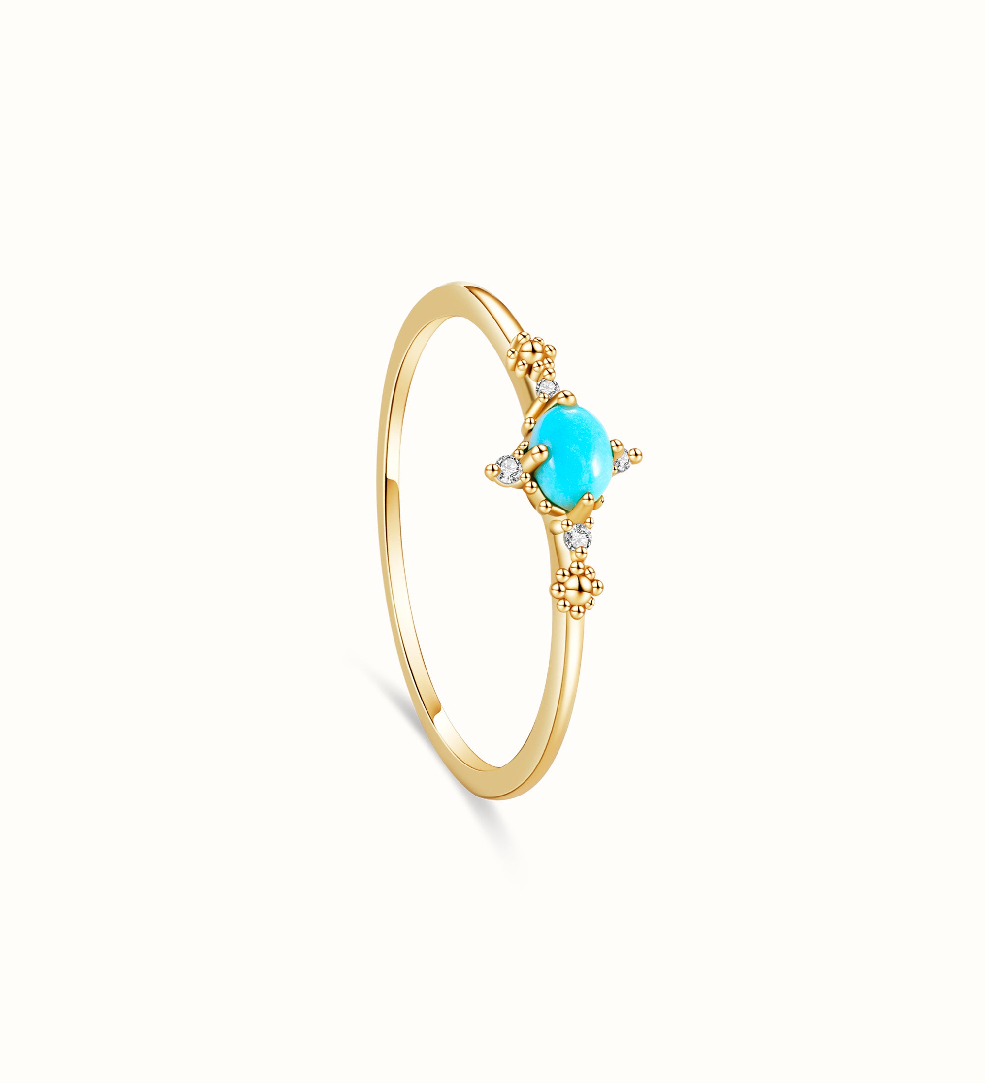 Gold Turquoise Ring Miwanna