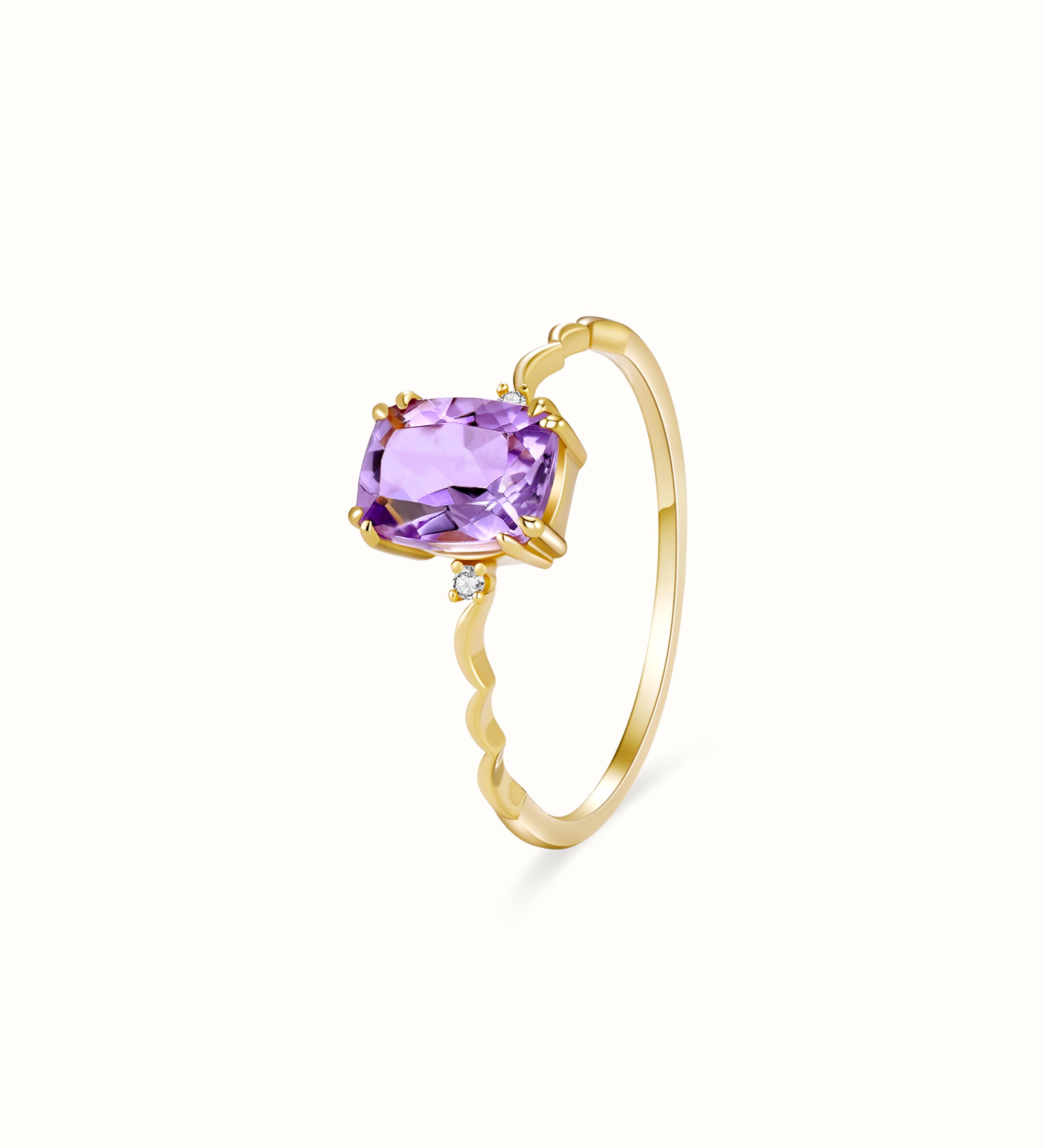 Amethyst and Diamond Ring