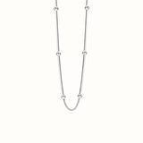 Beaded Herringbone Chain Silver