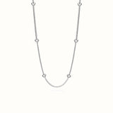 Beaded Herringbone Chain Silver