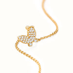 10k Gold Butterfly Necklace -  miwanna