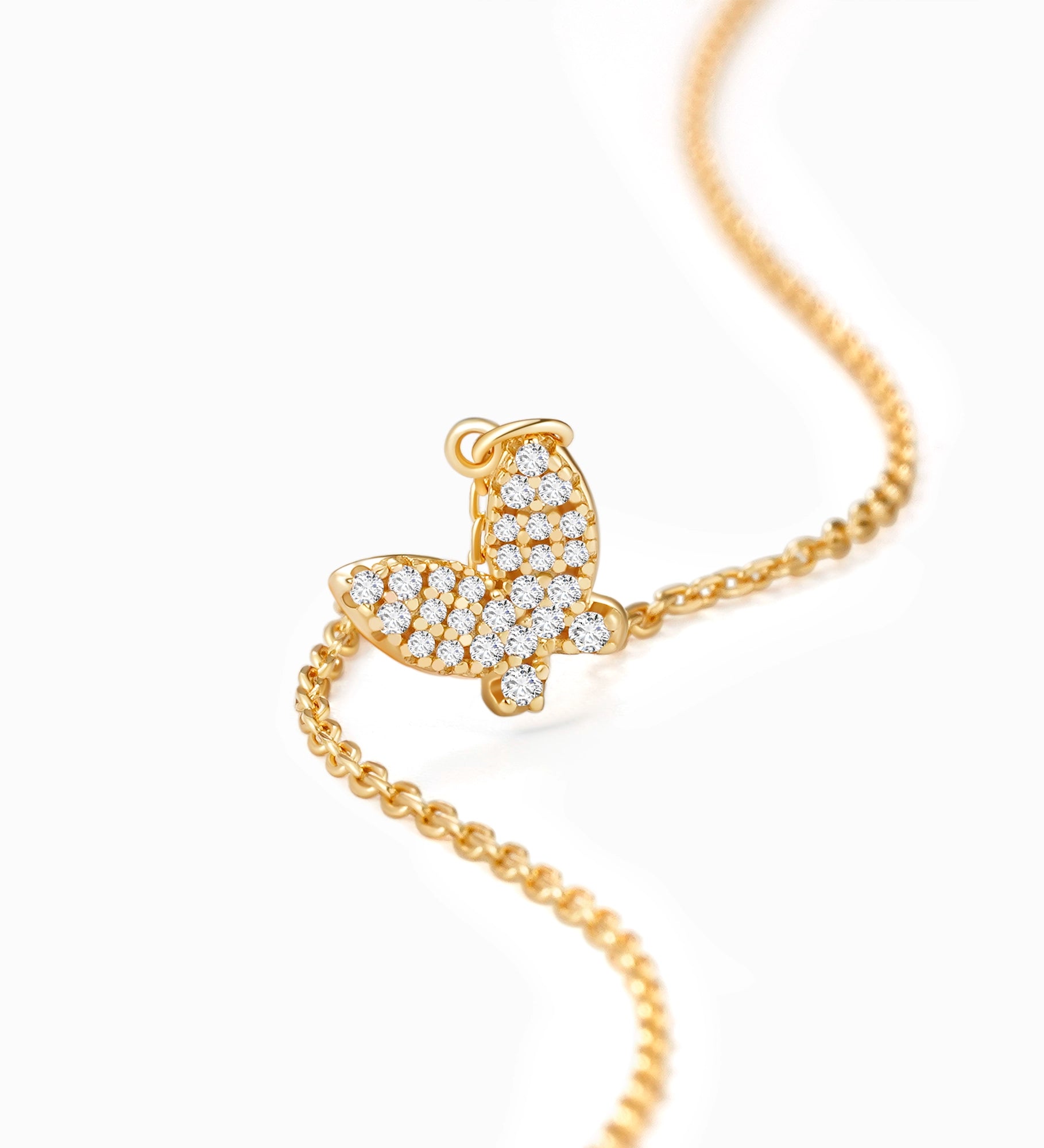 14k Gold Butterfly Necklace - Miwanna