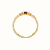 Garnet Diamond ring - Miwanna