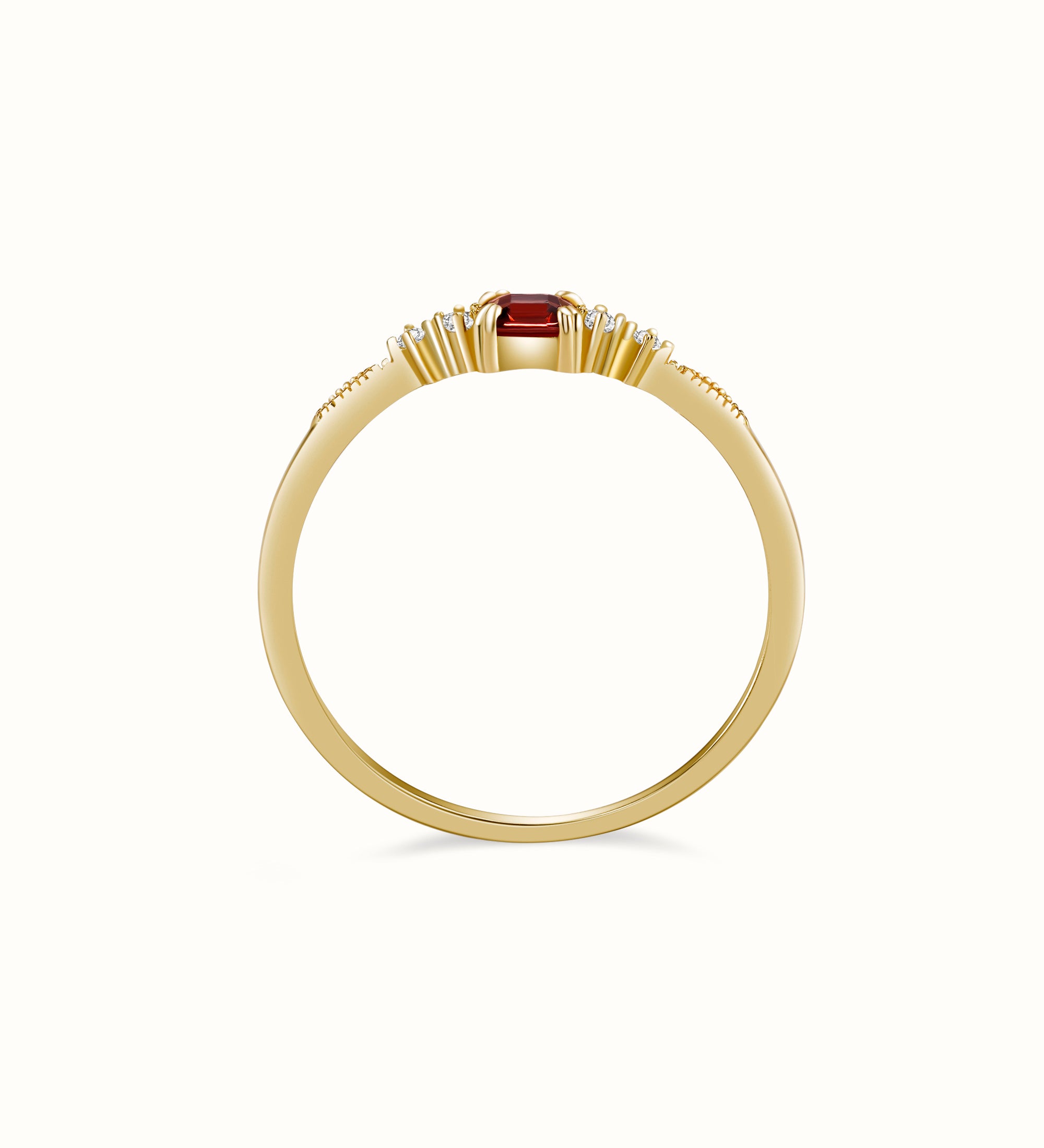 Garnet Diamond ring - Miwanna