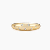 Angels Mossianite Dome Ring Gold