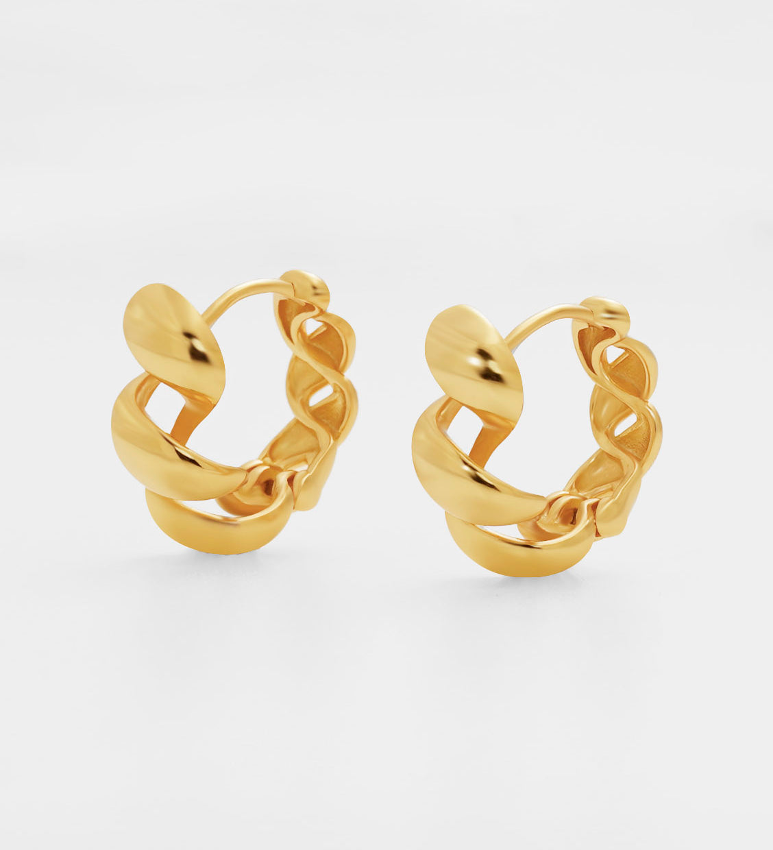 Croissant Gold Hoops - Miwanna