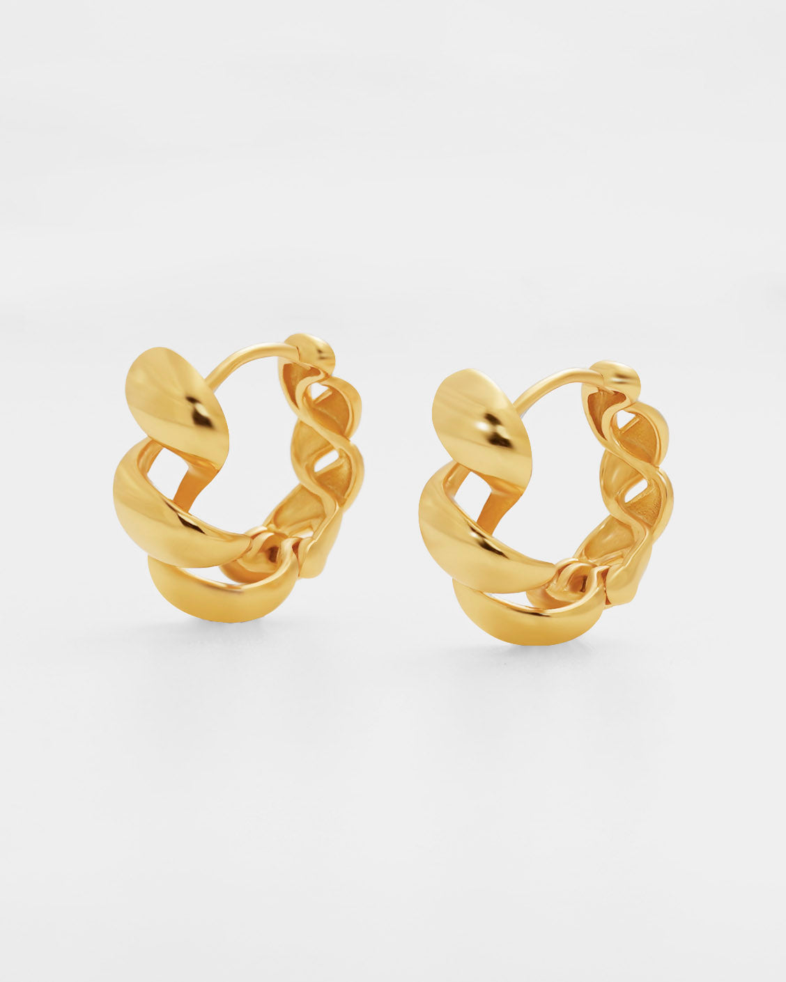 Croissant Gold Hoops - Miwanna