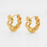 Croissant Gold Hoops - Miwanna