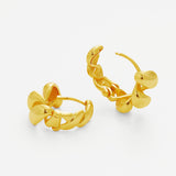 Croissant Gold Hoops - Miwanna