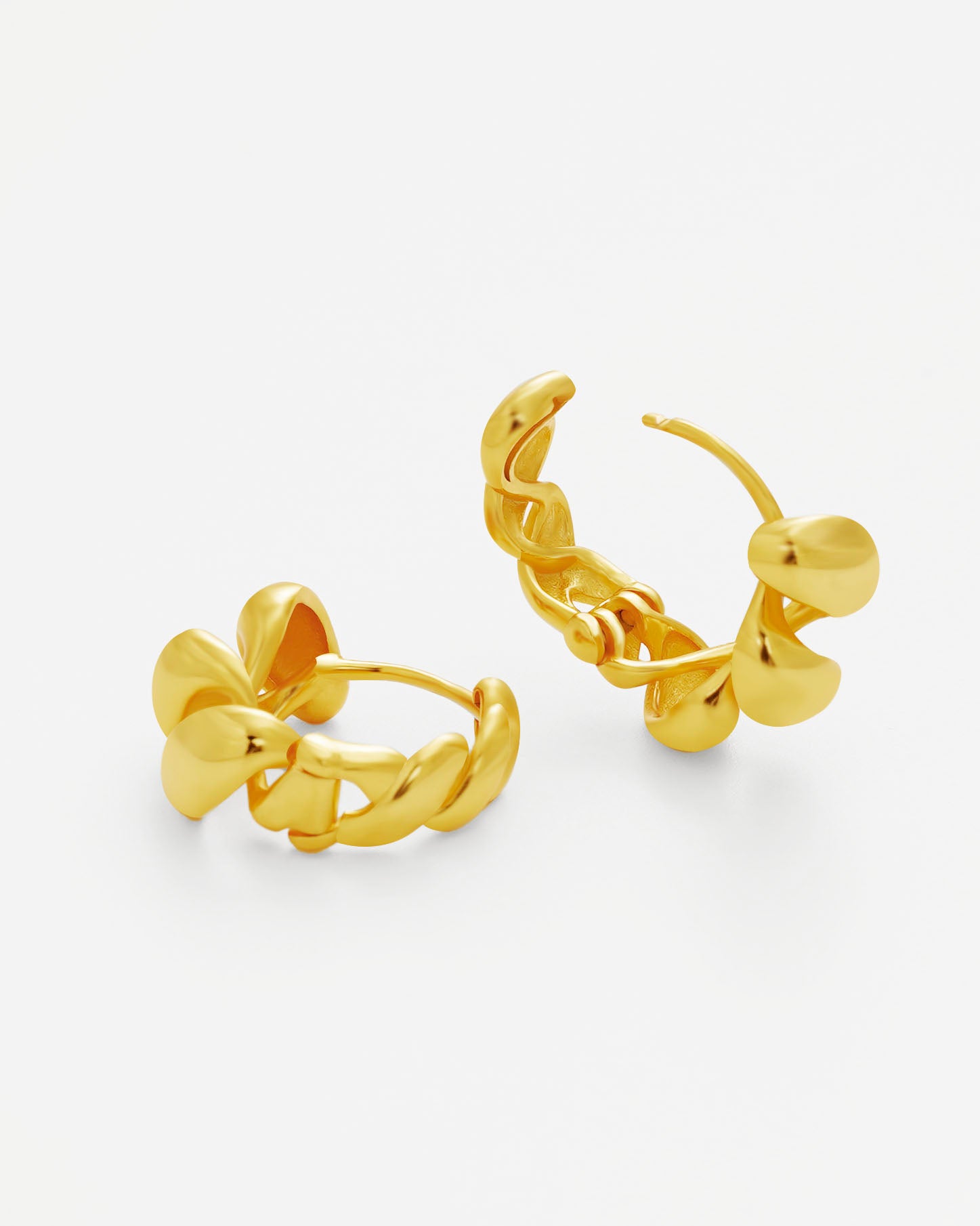 Croissant Gold Hoops - Miwanna