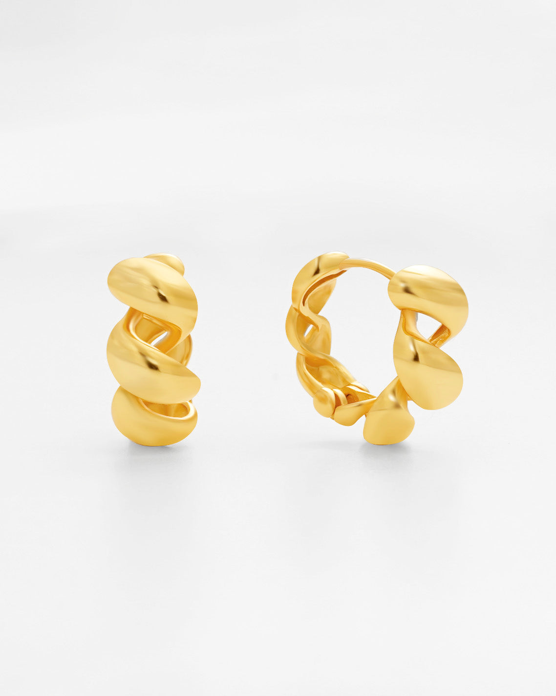 Croissant Gold Hoops - Miwanna