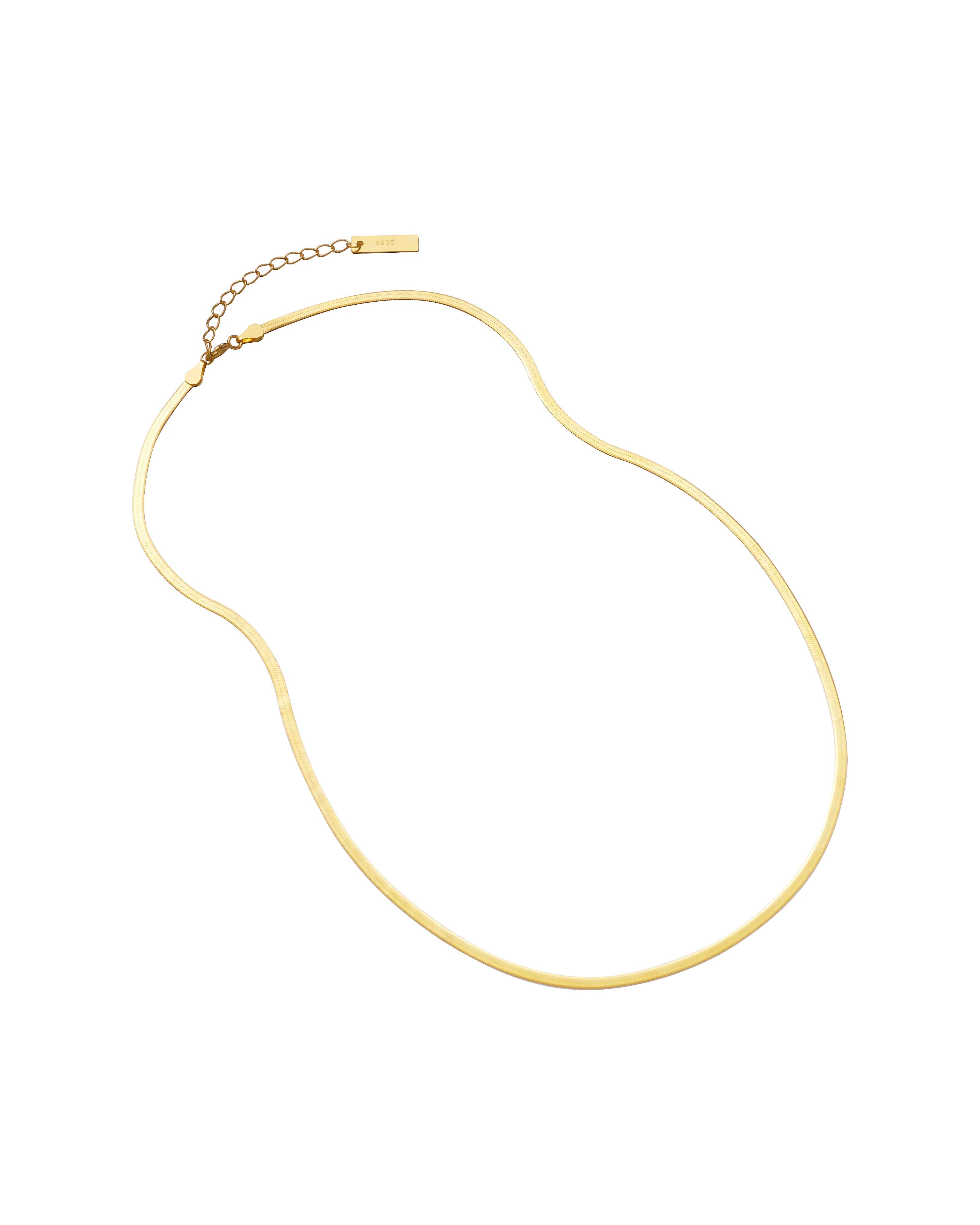 Gold Herringbone Necklace - Miwanna