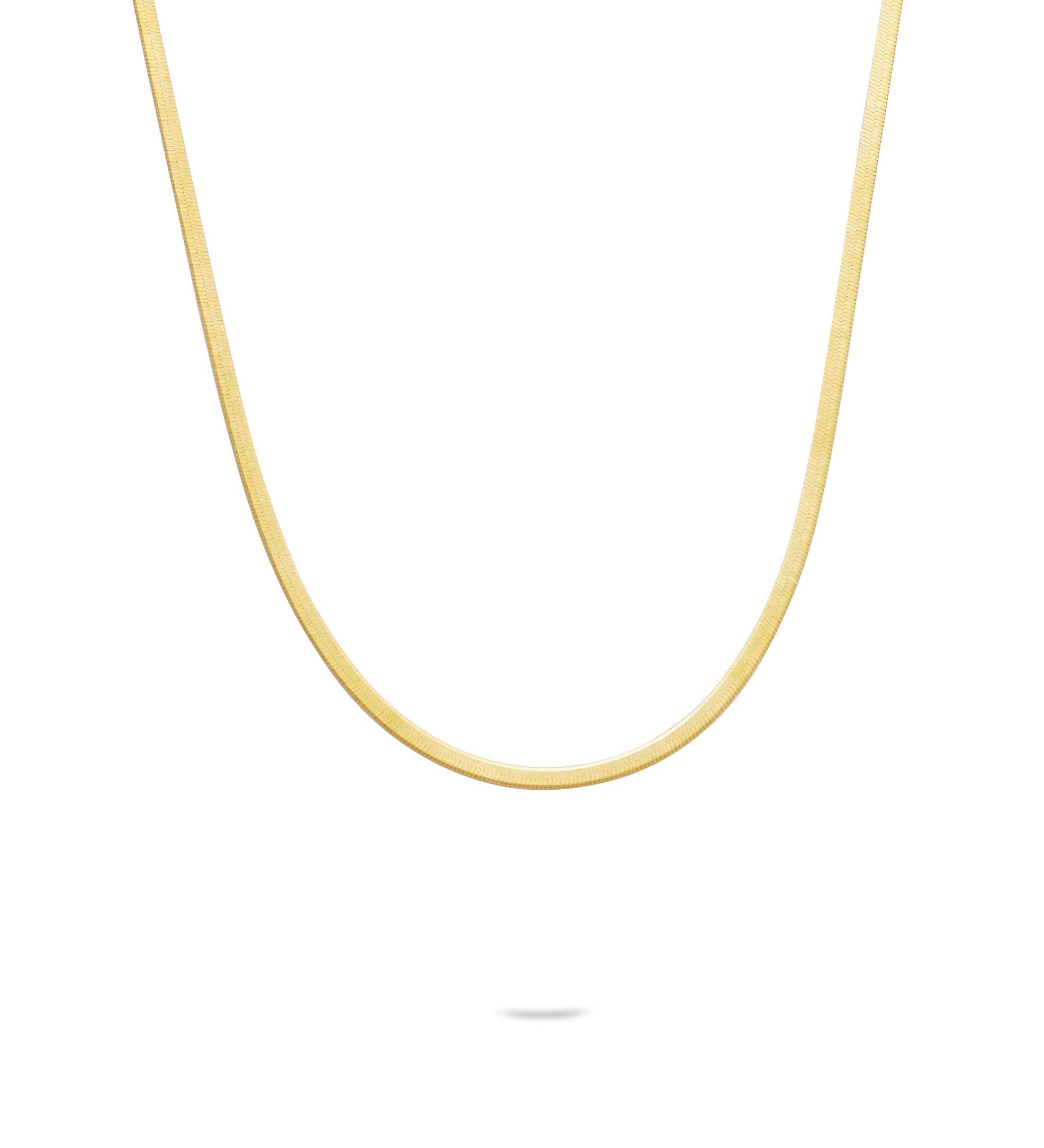 Gold Herringbone Necklace 1.8mm - Miwanna