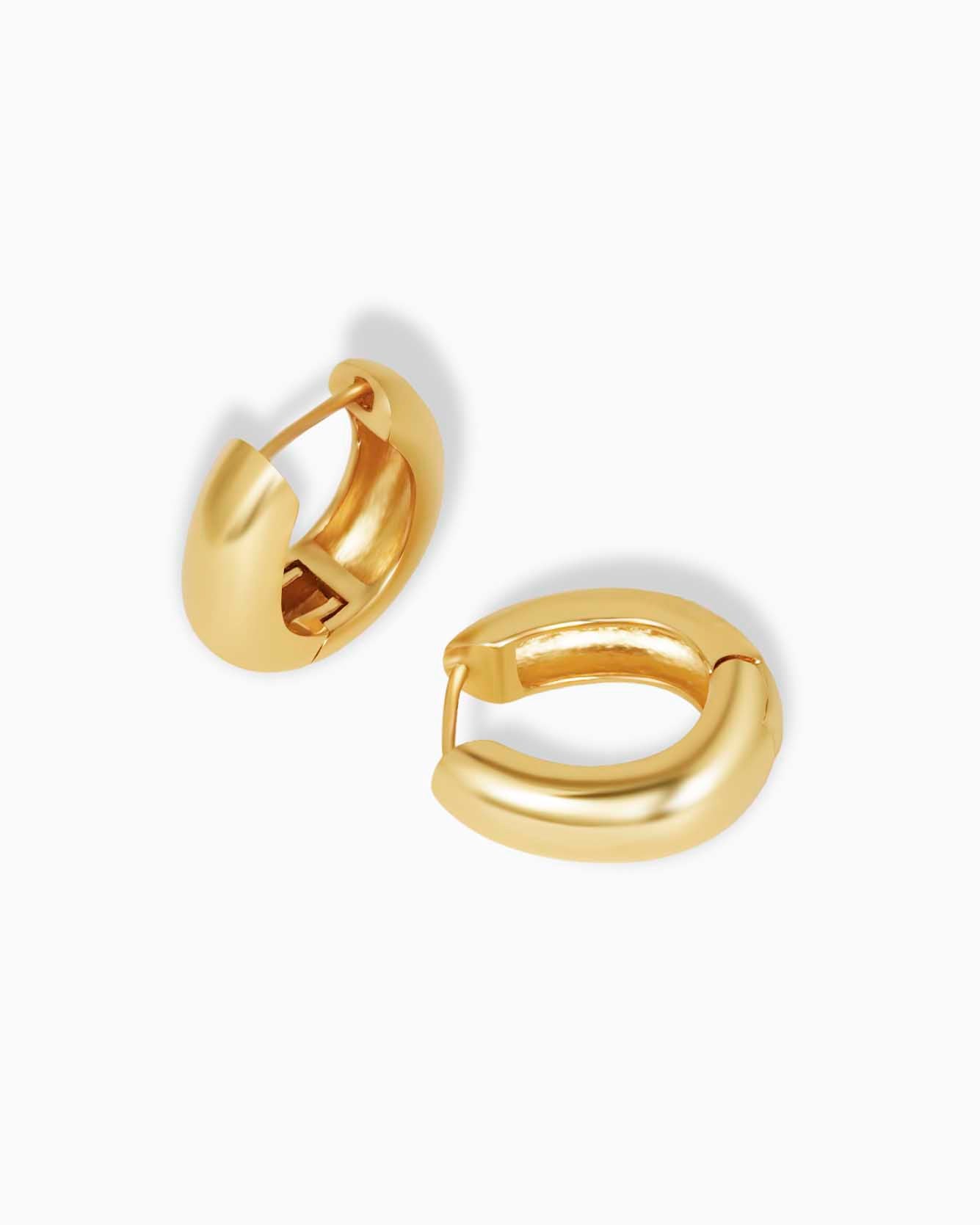 Medium Gold Hoop Earrings - Miwanna