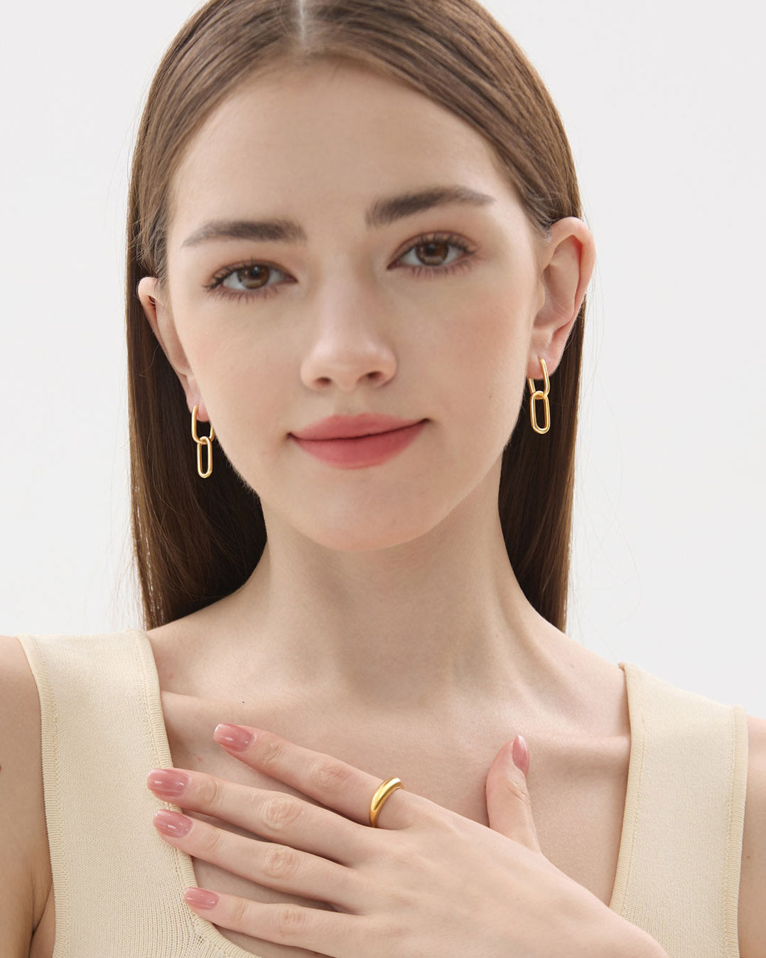 Double Gold Hoop Earrings - Miwanna