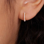 Pearl Gold Huggie Earrings - Miwanna