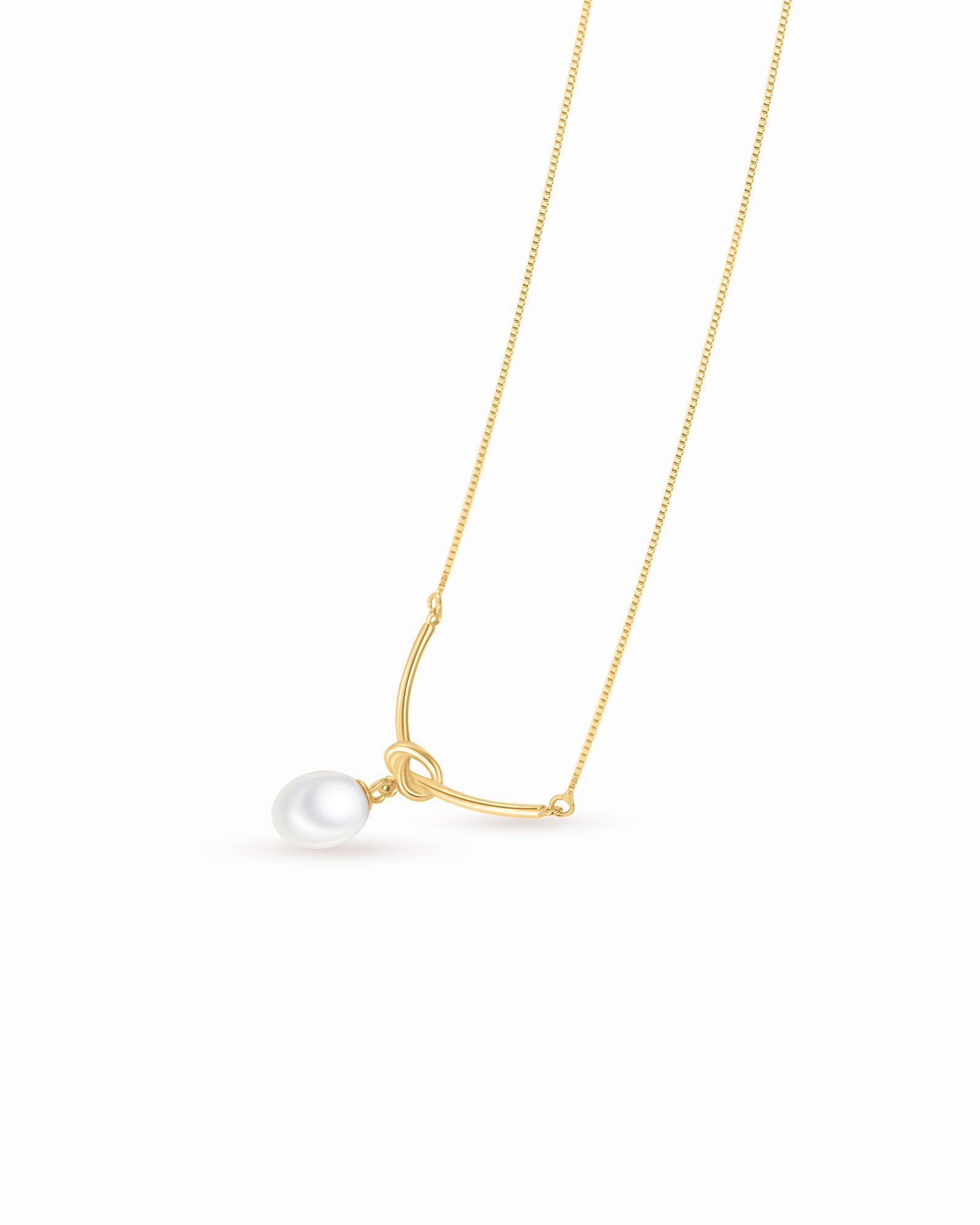 Gold Pearl Pendant Necklace - Miwanna