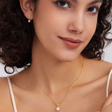 Gold Pearl Pendant Necklace - Miwanna