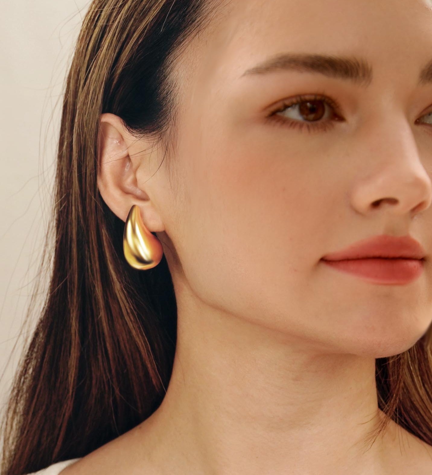 Gold Teardrop Earrings - Miwanna