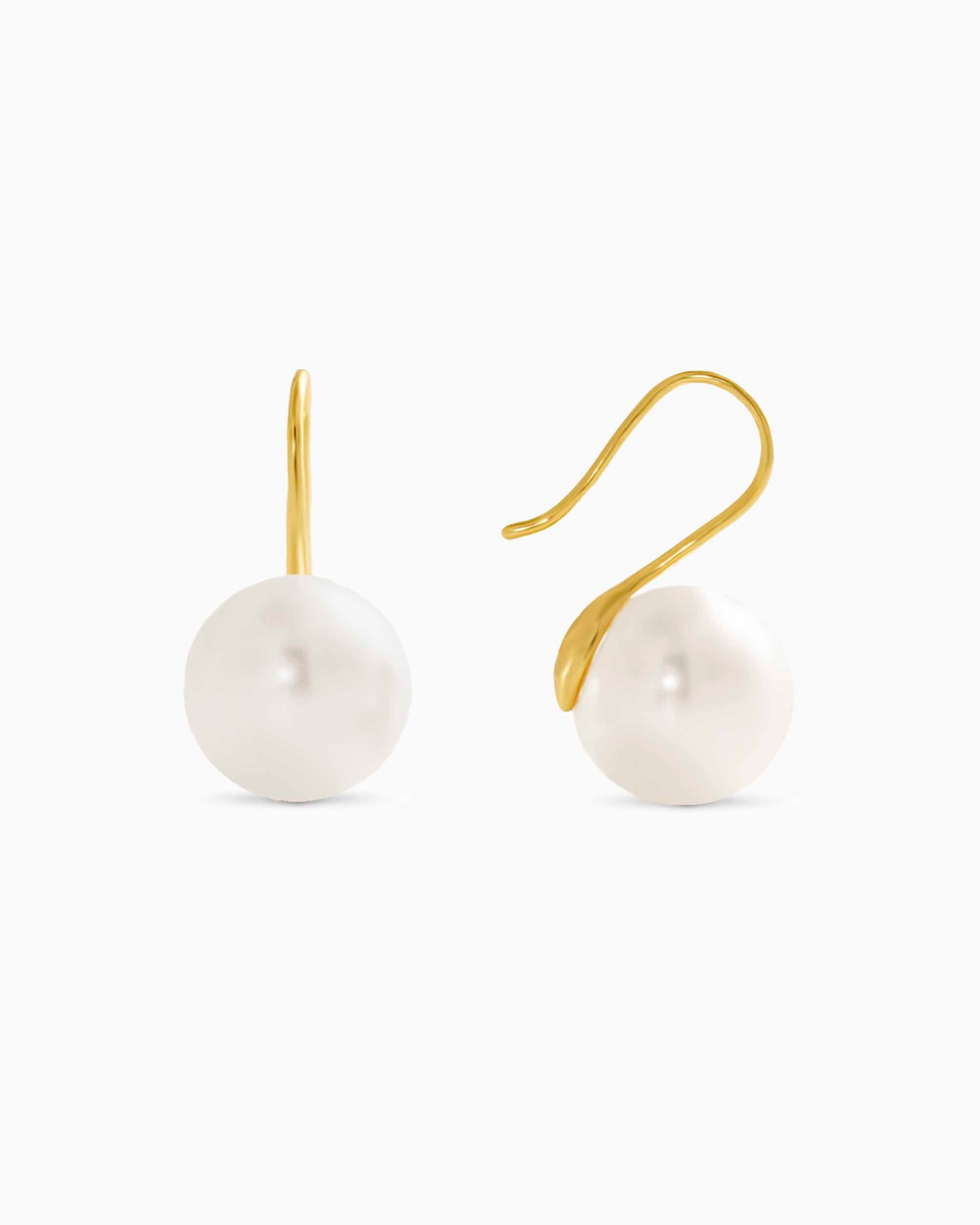 Gold Pearl Earrings - Miwanna