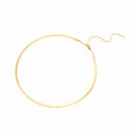 3mm Gold Herringbone Necklace - Miwanna