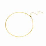 3mm Gold Herringbone Necklace - Miwanna