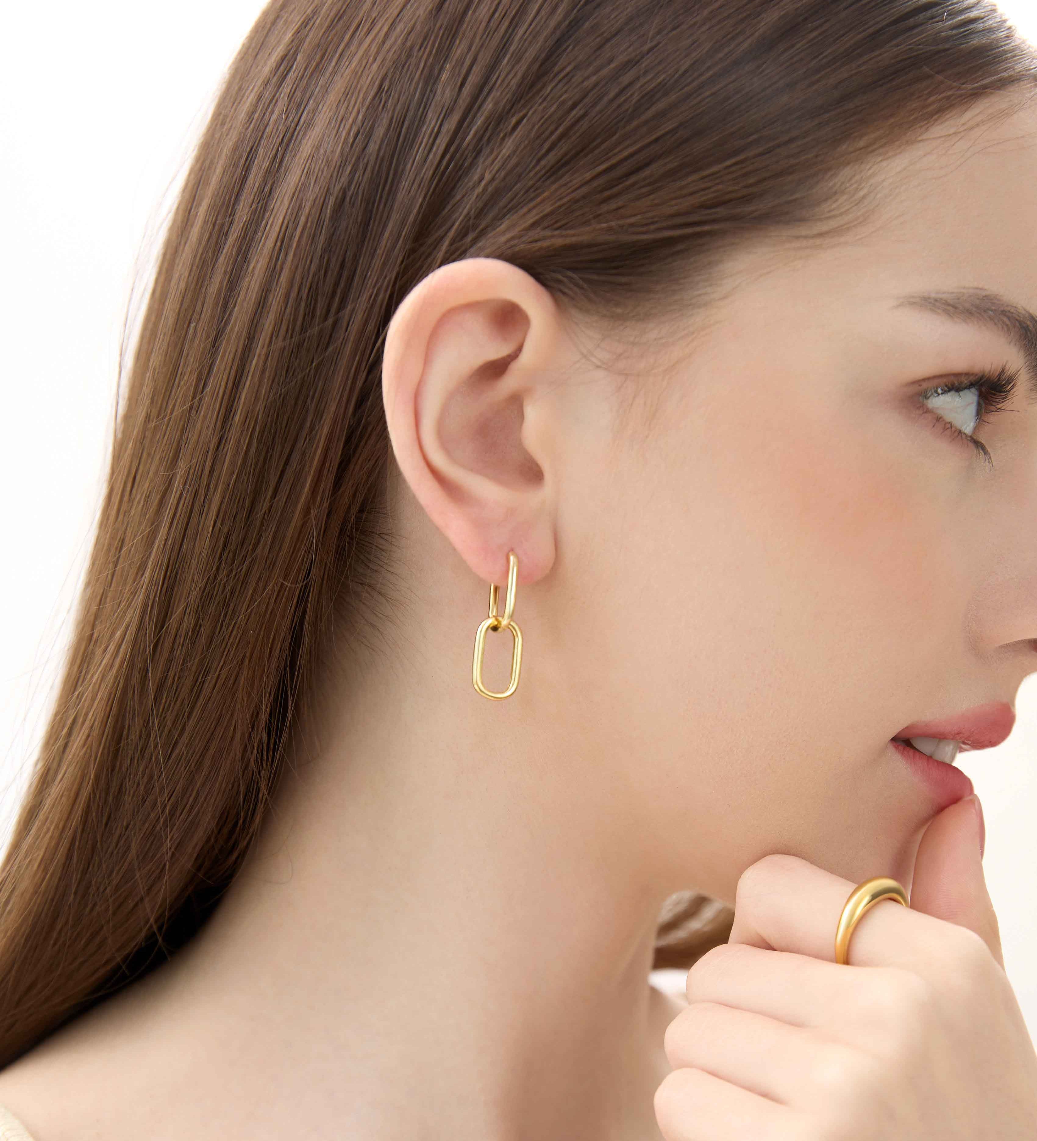 Double Gold Hoop Earrings - Miwanna