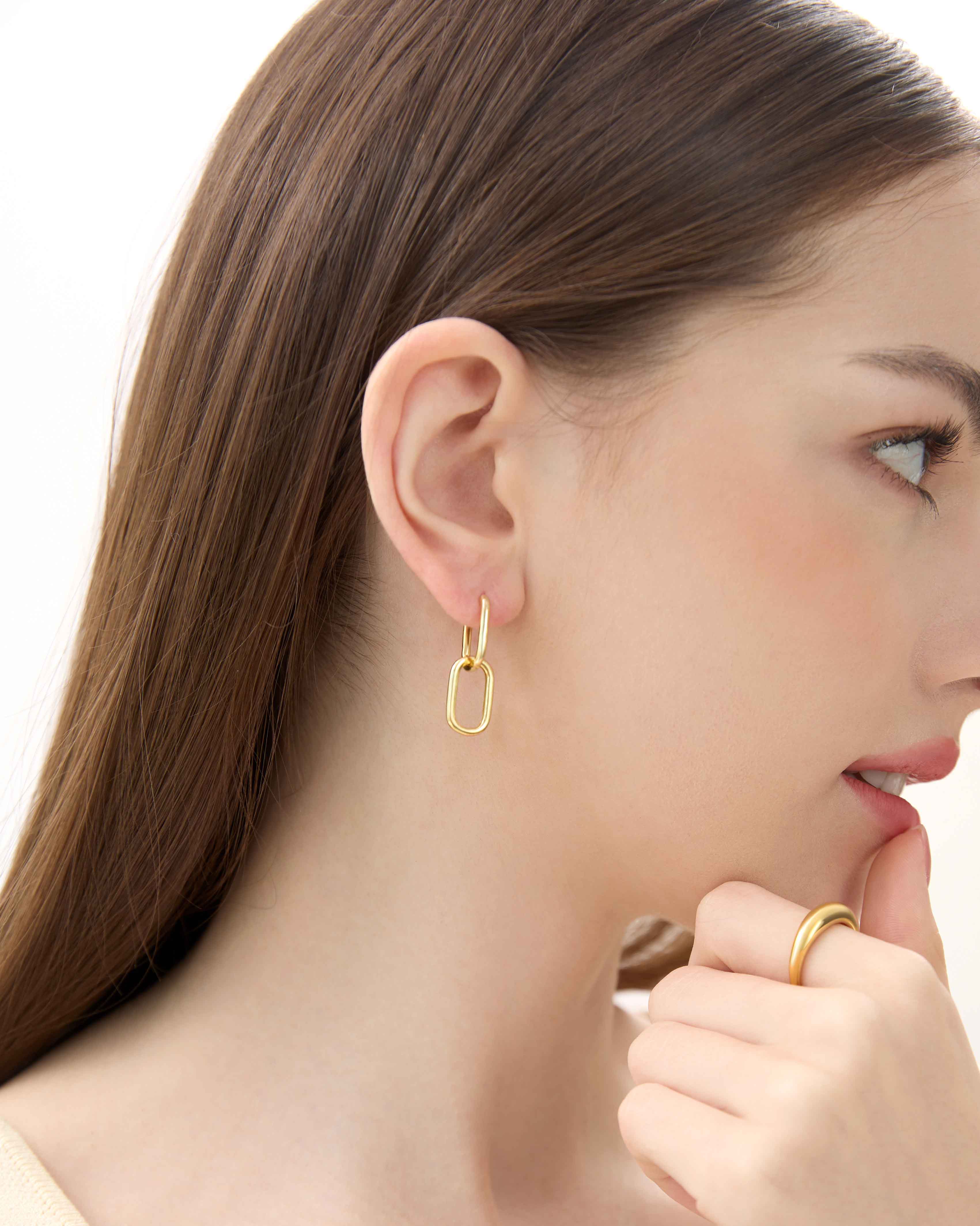 Double Gold Hoop Earrings - Miwanna