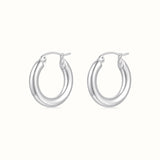 Medium Hoops White Gold